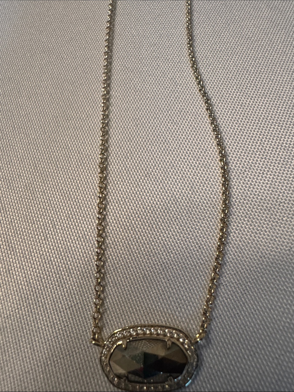 Kendra Scott Crystal Pendant Necklace in Gold Tone